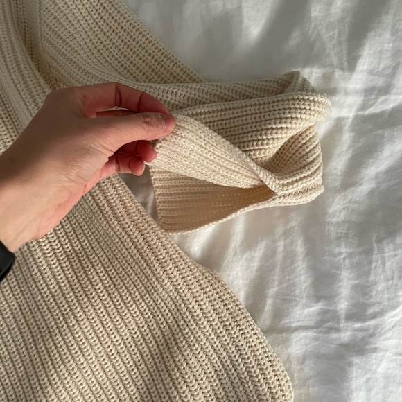 Zara boat neck cream sweater - Picture 3 of 5